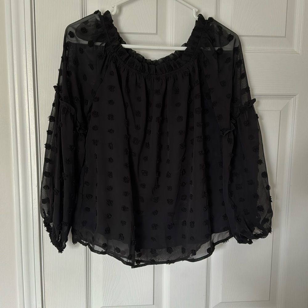 Off the shoulder black top